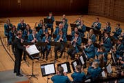 Die Musikgesellschaft Schüpfheim bei ihrem Auftritt im KKL. (Bild: Corinne Glanzmann, Luzern, 12. Oktober 2019)