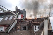 Durch den Brand musste das Hotel Schlüssel und die beiden Restaurants im Haus am Franziskanerplatz geschlossen werden. (Bild: Pius Amrein, Luzern, 2. Mai 2018)