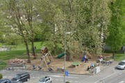 Der Spielplatz an der Wilerstrasse in Weinfelden. (Bild: Mario Testa)