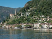 Das Tessiner Dorf Morcote, einer der 20 ausgewählten Orte des Projektes «Verliebt in schöne Orte» von Schweiz Tourismus und Bundesamt für Kultur. (Bild: KEYSTONE/TI-PRESS/PABLO GIANINAZZI)