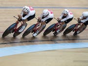 Der Schweizer Bahnvierer ist das Aushängeschild von Swiss Cycling auf der Bahn (Bild: KEYSTONE/PETER SCHNEIDER)