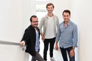Samuel Schmid, Philipp Osterwalder und Jonas Greminger gründeten das Start-up 1Lims. (Bild: Donato Caspari)