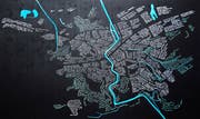 Der Frauenfelder Stadtplan mit den eingezeichneten Ideen und Wünschen. (Bild: PD)