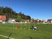 Auch die mit fünf Jahren jüngsten Lagerteilnehmer sind begeistert am Trainieren.(Bilder: Leonie Herde)