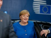 Die deutsche Kanzlerin Merkel hat am Donnerstag in Brüssel die Einigung der EU mit Grossbritannien über den Brexit-Deal als «eine gute Nachricht» bezeichnet. (Bild: KEYSTONE/AP EPA Pool/JULIEN WARNAND)