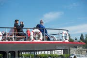 Das Dampfschiff Uri der SGV bei der Abfahrt in Luzern. (Bild: Dominik Wunderli)