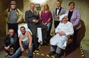 Das Team der Bühne70: (hinten von links) Klaus Koenen, Walter Dönni, Bigna Körner, Erwin Marchand, Sabine Heinrich; (vorne von links) Carsten Schwob, Daniel Tonelli und Karl Ulmer.Bild: Christoph Heer