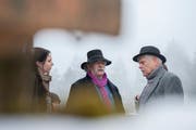 Der Oberrieter Filmemacher Kuno Bont dreht bei einer Alphütte in der Raffinen, Gams, seinen Ende 2014 erscheinenden Spielfilm "Das Deckelbad".