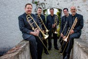 Das Posaunenquintett Tromburi mit Daniel Gutjahr, Patrik Stadler, Christoph Schmid, Philipp Gisler und Urs Zenoni (von links). (Bild: PD)