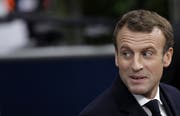 Der französische Präsient Emmanuel Macron steht wegen seiner Klimapolitik in der Kritik. (Bild: Olivier Matthys/AP, Brüssel, 18. Oktober 2019)