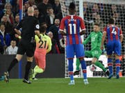 David Silva erhöht kurz nach dem Führungstreffer auf 2:0 (Bild: KEYSTONE/AP/RUI VIEIRA)