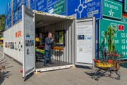 Der Erlebniscontainer im Verkehrshaus. (Bild: PD)