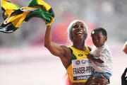Kind gebären und weiterrrennen - Shelly-Ann Fraser hat das geschafft. (Bild: Imago)