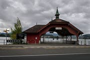 Die denkmalgeschützte Schiffsstation Seeburg ist derzeit gesperrt. (Bild: Eveline Beerkircher, Luzern, 2. Oktober 2019)
