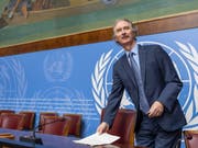 Will keinen Zeitrahmen für eine neue syrische Verfassung: der Uno-Syrienbeauftragte Geir Pederson in Genf. (Bild: Keystone/EPA KEYSTONE/MARTIAL TREZZINI)