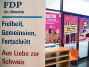 Die FDP zieht wegen eines Wahlkampfsujets des Egerkinger Komitees vor Gericht. Der Ausgang ist offen. (Bild: KEYSTONE/PETER SCHNEIDER)