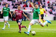 St.Gallens Stürmer Ermedin Demirovic brachte sein Team bereits in der 7. Minute in Führung. (Bild: Pascal Muller/freshfocus)