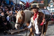 Der Förderverein Sbrinz-Route zeigte das Säumerhandwerk. (Bild: Edi Ettlin, Stans, 20. Oktober 2019)