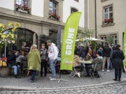 Die Grüne Partei ist bei den Wahlen am Sonntag zur viertstärksten Kraft im Nationalrat aufgestiegen. (Bild: Keystone/PETER SCHNEIDER)