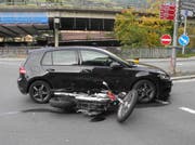 Der Unfallort in Seewen. (Bild: Schwyzer Kantonspolizei)