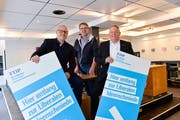 Thomas Gut, Christian Brändli und Thomas Niederberger laden die Kreuzlinger ein, mit ihnen neue Ansätze für die städtische Politik zu diskutieren. (Bild: Donato Caspari)