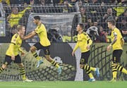 Können die Dortmunder wie zuletzt gegen Gladbach auch gegen Inter Mailand jubeln? Bild: Keystone/SDA (Dortmund, 19. Oktober 2019)
