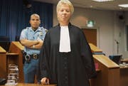 Carla Del Ponte 2003 beim Prozess gegen Slobodan Milosevic. (Bild: Getty Images, 2003, Den Haag)