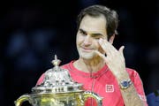 Roger Federer musste bei der Pokalübergabe weinen. (Bild: Freshfocus)
