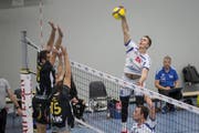 Edvarts Buivids gefällt bei Volley Luzern mit seiner Zuverlässigkeit. Bild: Manuela Jans-Koch (Luzern, 27. Oktober 2019)