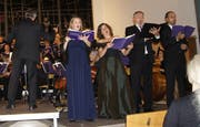 Das Solistenquartett setzte dem Konzert besonderen Glanzpunkte auf. (Bild: Vroni Krucker)