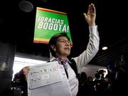 In der Hauptstadt Kolumbiens, Bogotá, wurde mit Claudia López am Sonntag (Ortszeit) erstmals eine Frau zur Bürgermeisterin gewählt. (Bild: KEYSTONE/EPA EFE/JUAN ZARAMA)