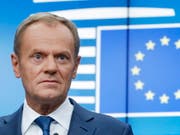 Die EU-Staaten haben sich am Montag in Brüssel auf einen Brexit-Aufschub bis Ende Januar geeinigt. Das teilte EU-Ratspräsident Donald Tusk im Kurznachrichtendienst Twitter mit. (Bild: KEYSTONE/EPA/OLIVIER HOSLET)