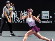 Die Titelverteidigerin Jelina Switolina startete mit einem Sieg in die WTA Finals in Shenzhen (Bild: KEYSTONE/EPA/ALEX PLAVEVSKI)