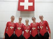 Saskia Schäffler, Vanessa Hotz, Elena Fischer, Saskia Grob, Stefanie Moos (von links) werden die Schweiz an den Weltmeisterschaften vertreten. Bild: Patricia Kottmann