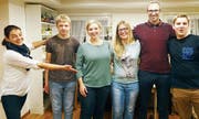Claudia Bleisch (links), die Präsidentin des Musikvereins Konkordia Au, freut sich über Zuwachs im Verein. Dieser feierte an der HV auch jede Menge Jubilare. (Bild: pd)