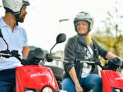 Mobility stellt ihr Scooter-Angebot in Zürich wegen fehlender Rentabilitätsperspektiven ein. (Quelle: Mobility) (Bild: Keystone/obs/Mobility)
