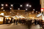 Die Stadtsanktgaller Weihnachtsbeleuchtung «Aller Stern» wird am 28. November, 19 Uhr, mit der sogenannten Sternenvernissage zum zehnten Mal feierlich in Betrieb genommen. (Bild: PD)