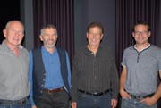 Neu im Vorstand (von links): Hermann Brenner, Jakob Hug, Josef Grob und Franz Eugster. (Bild: Kurt Peter)