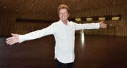 Peter Grimberg besuchte vorgängig das Pentorama, in dem er am 11. November mit «Servus Peter» auftreten wird. Bild: Manuel Nagel