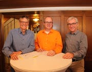 Nationalrat Karl Vogler, Kantonsrat Dominik Rohrer und Ständerat Erich Ettlin (von links) im Obwaldnerhof in Sarnen. (Bild: PD)