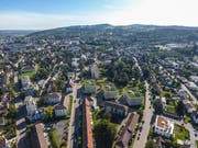 Die Stadt Frauenfeld aus der Vogelperspektive, von Westen her. (Bild: Olaf Kühne)