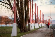 Die Kunstgrenze zwischen Kreuzlingen und Konstanz. (Bild: Reto Martin - 12.12.2018)