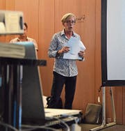 OK-Mitglied Siegfried Rechsteiner präsentierte anfangs September das Konzept der Flawiler Erlebnistage. (Bild: Tobias Söldi)