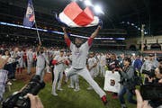 Die späte Erlösung. Die Washington Nationals feiern den Sieg in der World Series, der Finalserie der besten Baseball-Liga der Welt. (Bild: AP Photo/David J. Phillip)