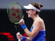 Belinda Bencic bleibt in Shenzhen im Titelrennen (Bild: KEYSTONE/AP/ANDY WONG)