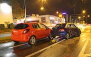 Auch diese beiden Autos waren in den Unfall verwickelt. (Bild: Luzerner Polizei)