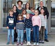 Das Energiegremium der Primarschule Kirchplatz mit Schulleiter Peter Meyer (rechts). (Bild: Rosa Schmitz)