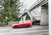 Der bestehende Treppenabgang am Viadukt Bergstrasse muss einem neuem Abgang weichen. (Bild: Andrea Stalder)