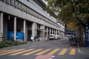 Die Werftstrasse zwischen KKL und Werft. (Bild: Nadia Schärli, Luzern, 30. September 2019)