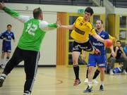Rechtsaussen Fabian Auf der Maur ist Topscorer beim KTV Altdorf. (Bild: Urs Hanhart, Altdorf, 14. September 2019)